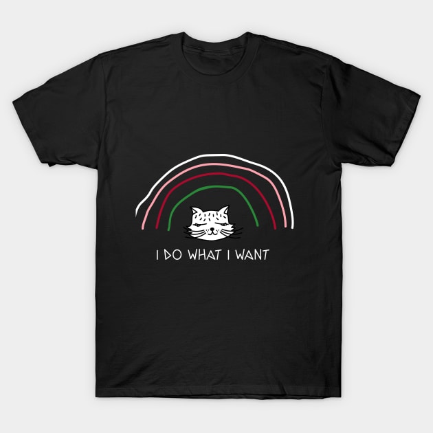 Smiling Cat Graphic T-Shirt by Fahrenheit123